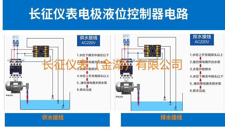 液位控制器实物接线图